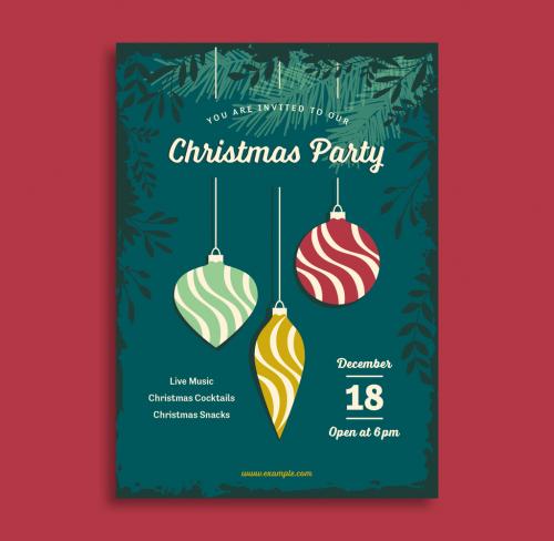 Adobe Stock - Christmas Party Flyer Layout - 228172762