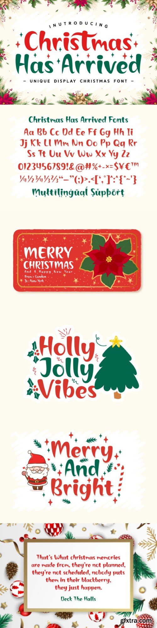 Christmas Has Arrived Font