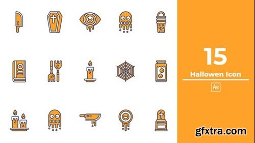 Videohive Hallowen Icon After Effects 49019374