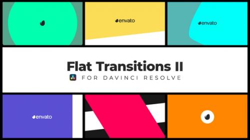 Videohive - Flat Transitions II | DaVinci Resolve - 48775312