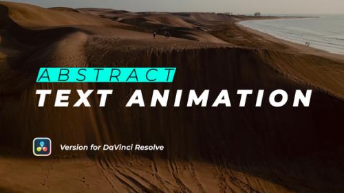 Videohive - Abstract Text Animation | DaVinci Resolve - 48803340