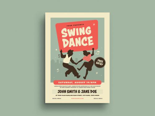 Adobe Stock - Swing Dance Event Flyer Layout - 231040865