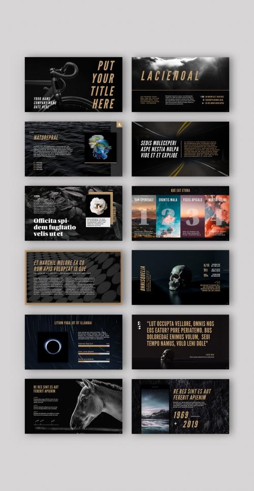 Adobe Stock - Dark Web Presentation Layout with Yellow Accents - 231241366