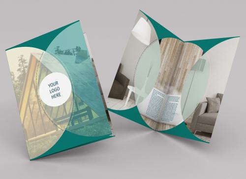 Adobe Stock - Brochure Layout with Circular Photo Elements - 231397532