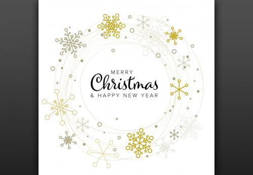 Adobe Stock - Holiday Web Banner with Snowflakes Illustration - 231783243