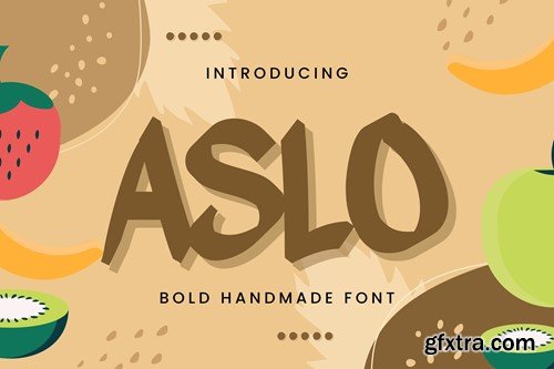 Aslo - Bold Handmade Font 8BRH3B6