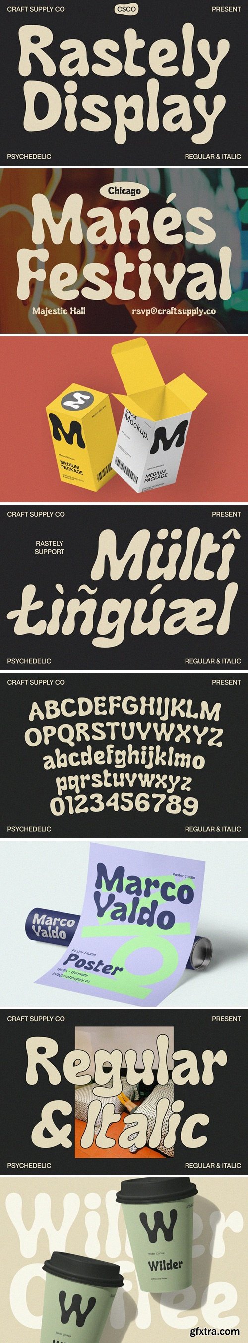 Rastely – Funky Typeface Font