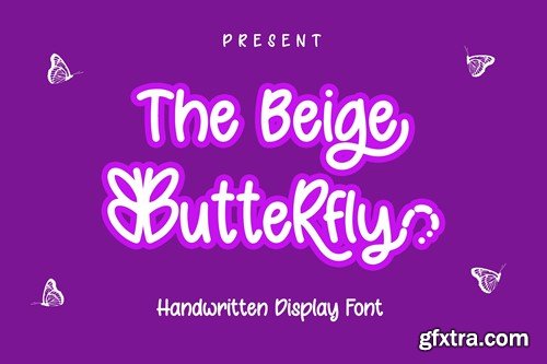 The Beige Butterfly - Handwritten Font SG8AG7S