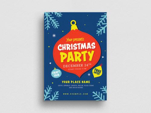 Adobe Stock - Christmas Party Flyer Layout - 234364609