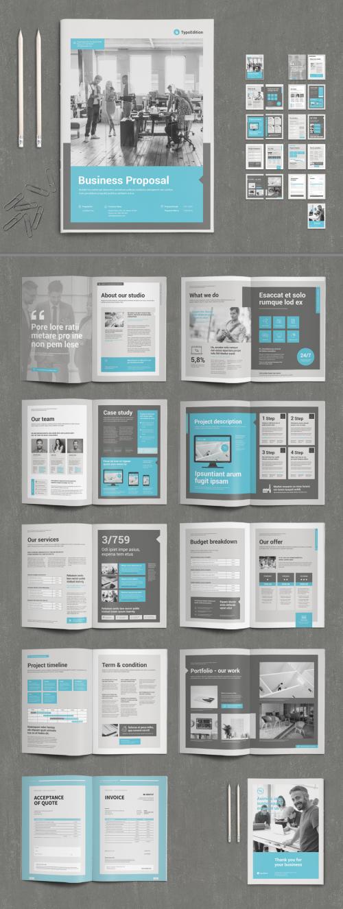 Adobe Stock - Blue and Gray Proposal Layout - 235788067