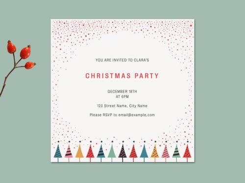 Adobe Stock - Colorful Christmas Party Invitation Layout - 235938094