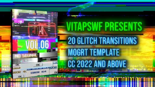 Videohive - Glitch Transitions Vol. 06 | MOGRT - 48879087