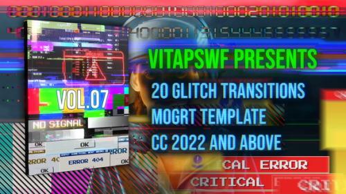 Videohive - Glitch Transitions Vol. 07 | MOGRT - 48879108