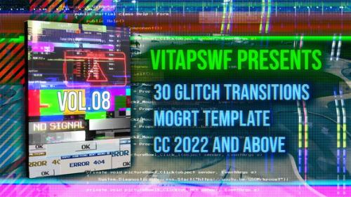 Videohive - Glitch Transitions Vol. 08 | MOGRT - 48879133