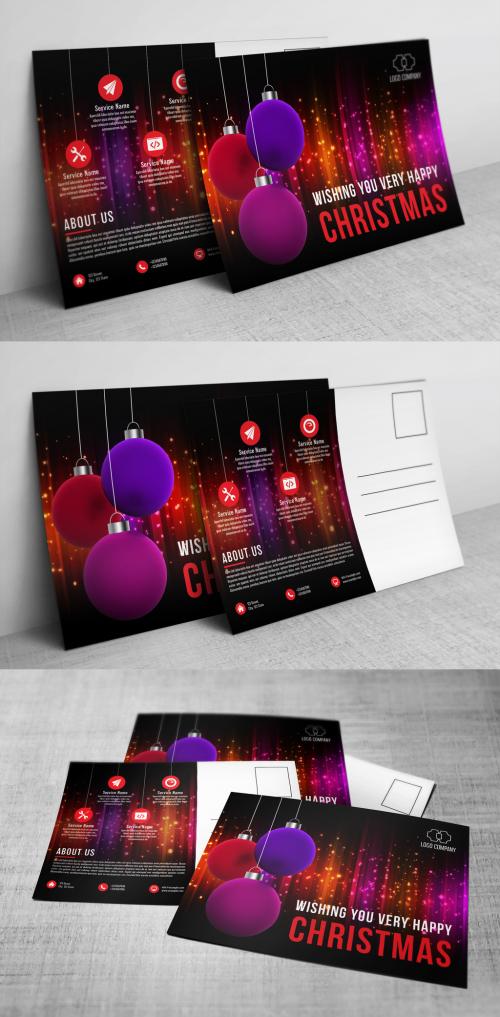 Adobe Stock - Christmas Postcard Layout - 236511270