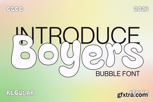 Boyers – Bubble Font XMHZWLK
