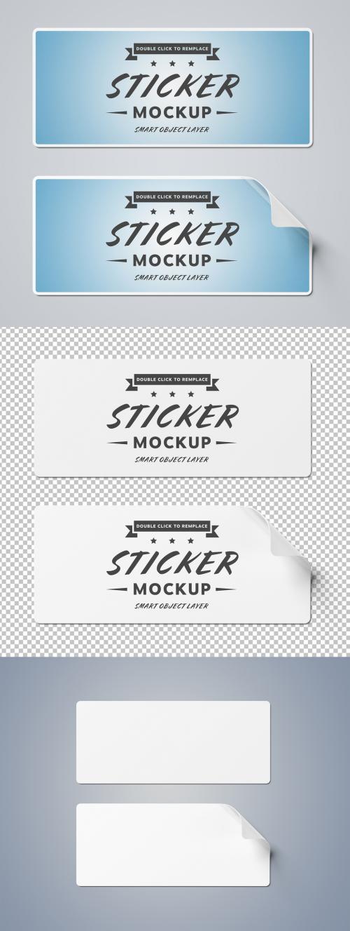 Adobe Stock - Rectangular Stickers Isolated on White Mockup - 237652077