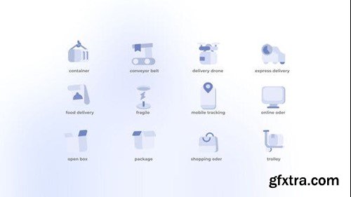 Videohive Delivery - Flat Icons 49188008
