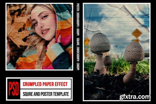 Square & Poster - Crumpled Paper Effects H9J8UDX
