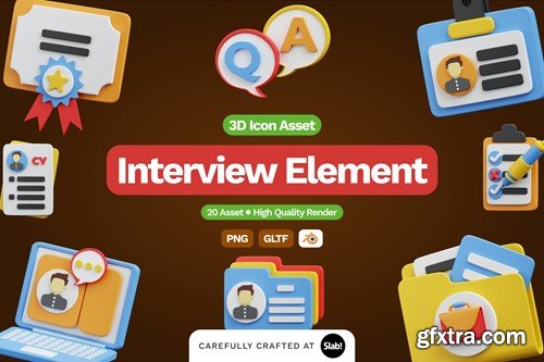3D Interview Icon J7BHTFH