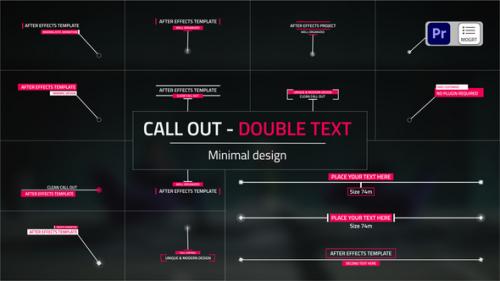 Videohive - Double Text Call - Outs | MOGRTs - 42367255