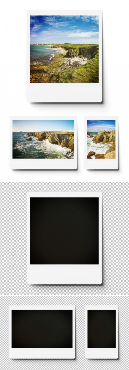 Adobe Stock - Three Instant Photos Isolated on White Mockup - 239868432