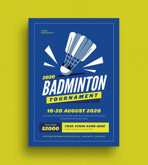 Adobe Stock - Badminton Flyer Layout - 242203533