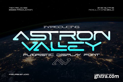 Astron Valley - Futuristic Display Font TFQDSFZ