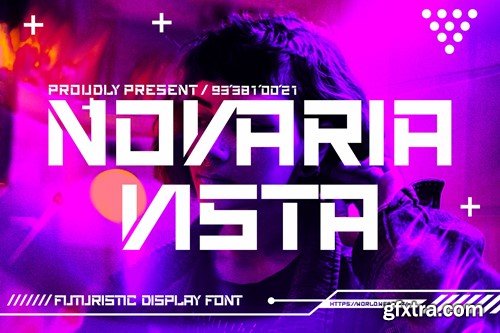 Novaria Vista - Futuristic Display Font RRZKBT6