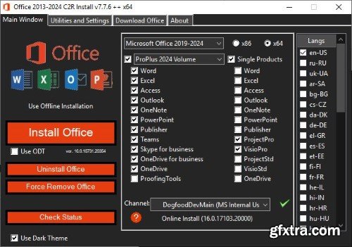 Office 2013-2024 C2R Install / Install Lite 7.7.6