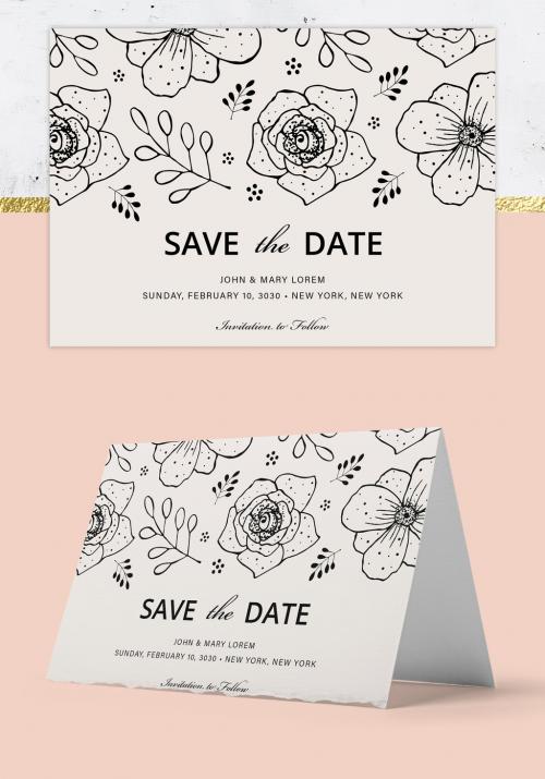 Adobe Stock - Save the Date Invitation Layout - 242748325