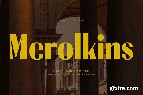 Merolkins Modern Sans Serif Font MEAJVRL