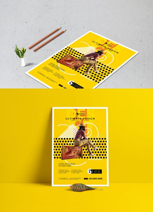 Adobe Stock - Yellow Creative Multipurpose Flyer Design - 242905416