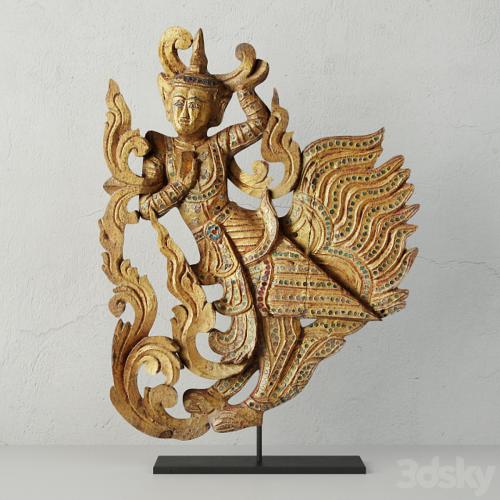 Burmese Carved Angel Fragment