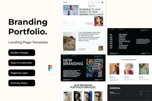 Khadieja - Branding Portfolio Landing Page