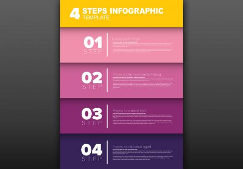 Adobe Stock - 4 Steps Infographic Layout - 244617788