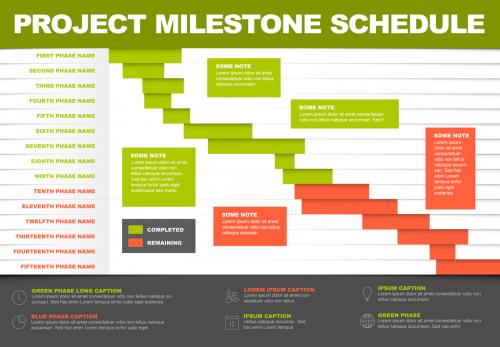 Adobe Stock - Project Milestone Schedule Infographic Layout - 244619585