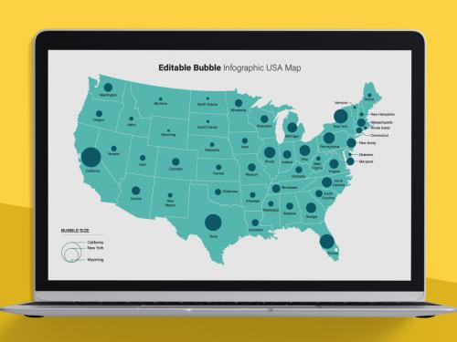 Adobe Stock - USA Map Infographic Layout - 245000146