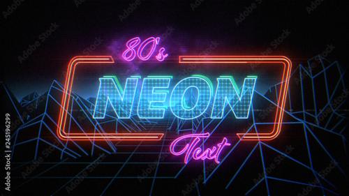 Adobe Stock - Retro Style Neon Text - 245196299