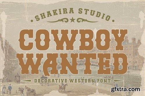 Cowboy Wanted - Western Retro Serif ELF53DJ