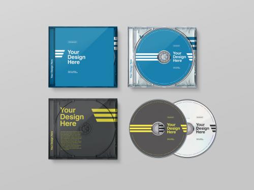 Adobe Stock - CDs and Cases Mockup - 245222785