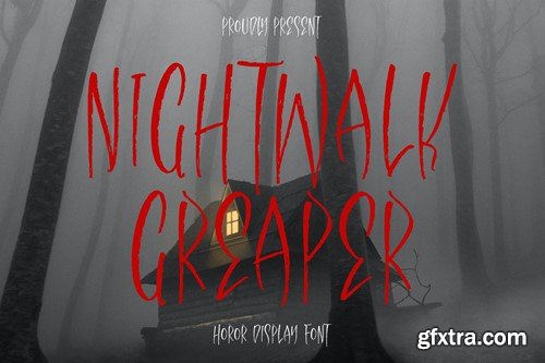 Nightwalk Greaper Horor Display Font LS JAWZCU2