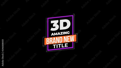 Adobe Stock - Spinning 3D Rhombus Title - 246008051