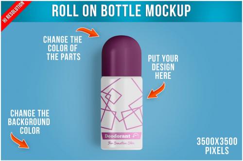 Roll on Bottle Mockup - Top View