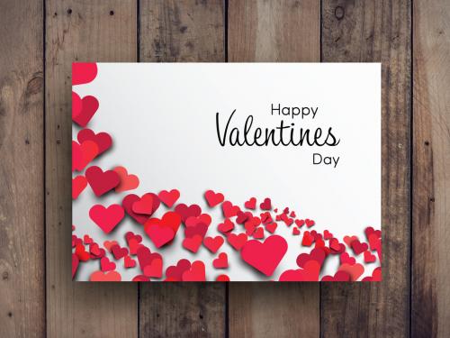 Adobe Stock - Valentine's Card with Hearts - 246030526