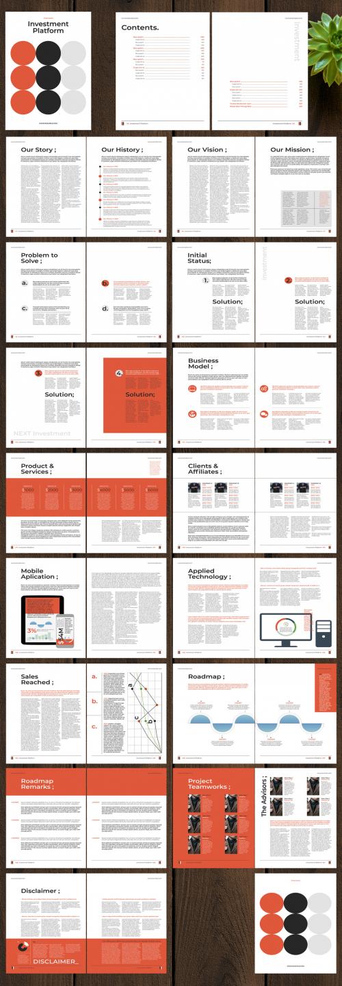 Adobe Stock - Brochure Layout with Red and Black Accents - 246490264