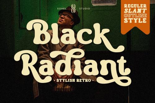 Black Radiant - Retro Header Font