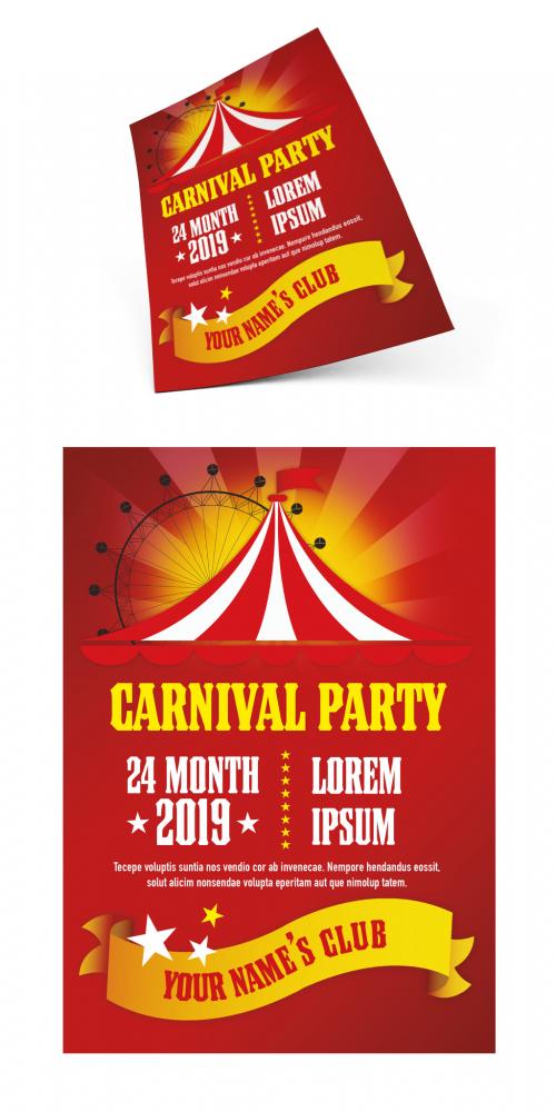 Adobe Stock - Carnival Themed Flyer Layout - 246501908