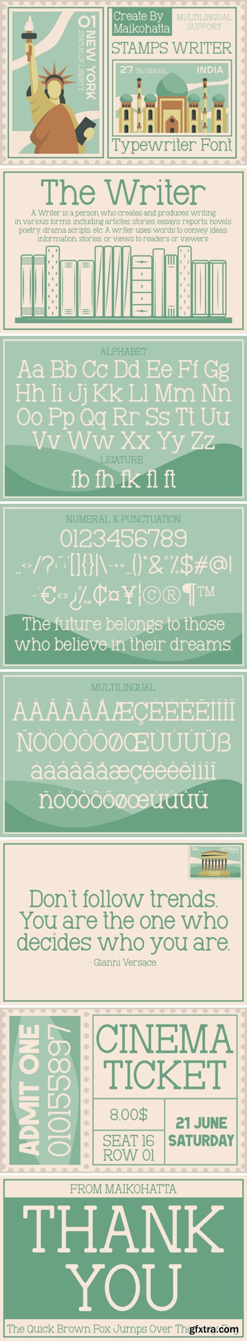 Stamps Writer Font