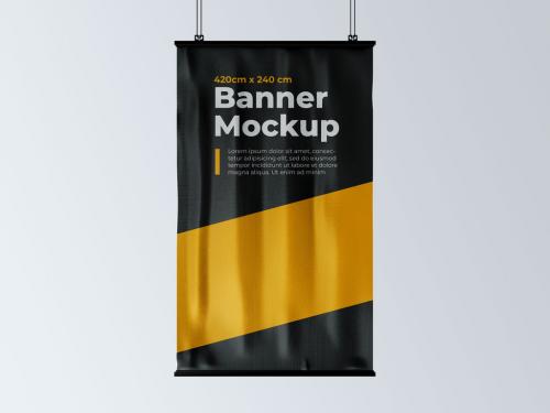 Adobe Stock - Vertical Hanging Banner Mockup - 248180341